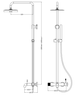Душевая стойка Boheme Uno хром 468-CR